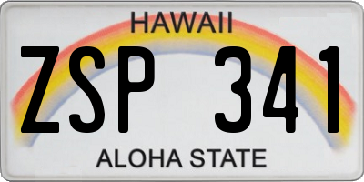 HI license plate ZSP341