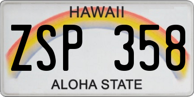 HI license plate ZSP358