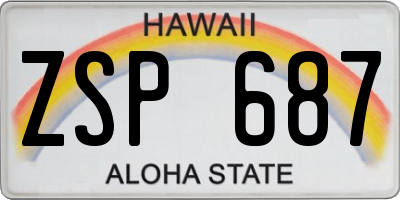 HI license plate ZSP687