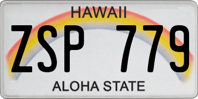HI license plate ZSP779