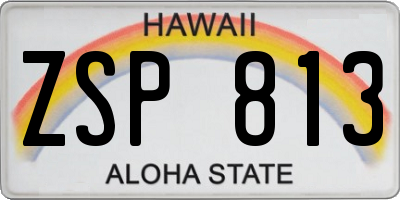 HI license plate ZSP813