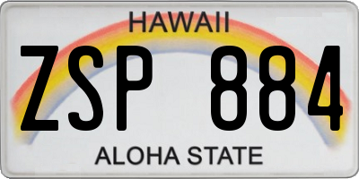 HI license plate ZSP884