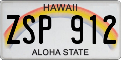 HI license plate ZSP912