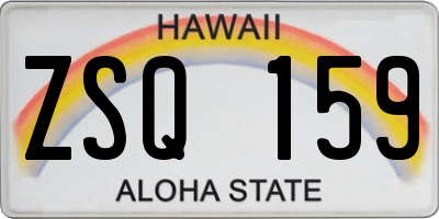 HI license plate ZSQ159