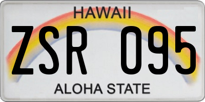 HI license plate ZSR095