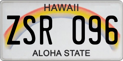 HI license plate ZSR096