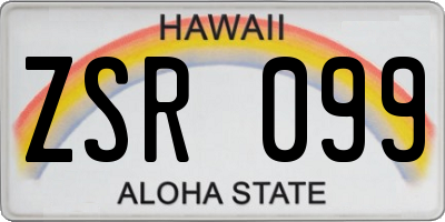 HI license plate ZSR099