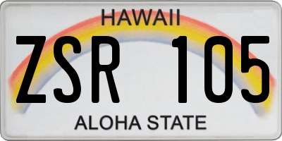 HI license plate ZSR105