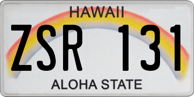 HI license plate ZSR131