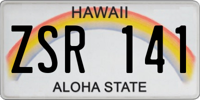 HI license plate ZSR141