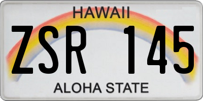 HI license plate ZSR145