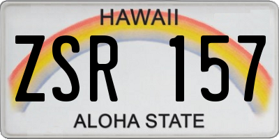 HI license plate ZSR157