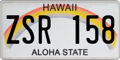 HI license plate ZSR158