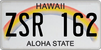 HI license plate ZSR162