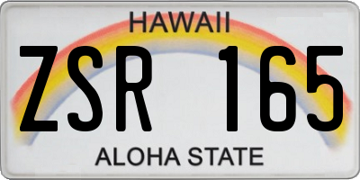 HI license plate ZSR165