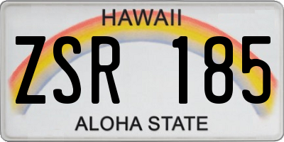 HI license plate ZSR185