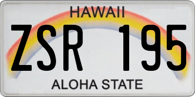 HI license plate ZSR195