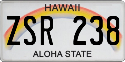 HI license plate ZSR238