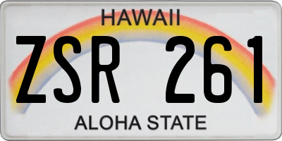 HI license plate ZSR261