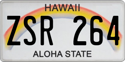 HI license plate ZSR264