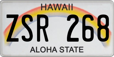 HI license plate ZSR268