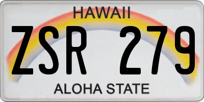 HI license plate ZSR279