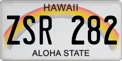 HI license plate ZSR282
