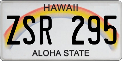 HI license plate ZSR295