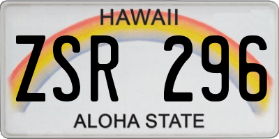 HI license plate ZSR296
