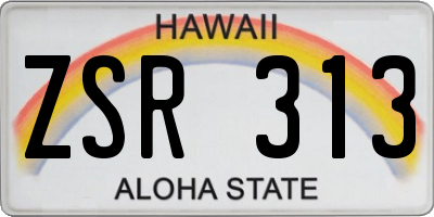 HI license plate ZSR313