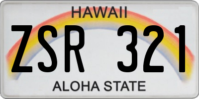 HI license plate ZSR321
