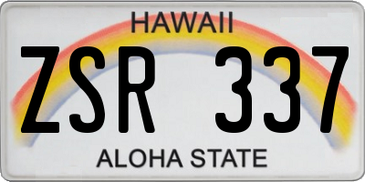 HI license plate ZSR337