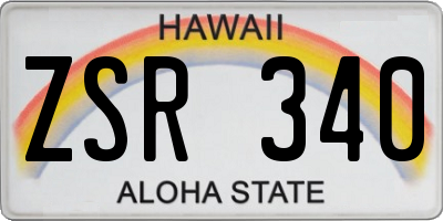 HI license plate ZSR340