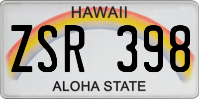 HI license plate ZSR398