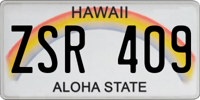 HI license plate ZSR409