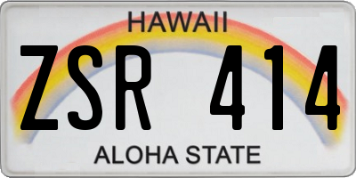 HI license plate ZSR414