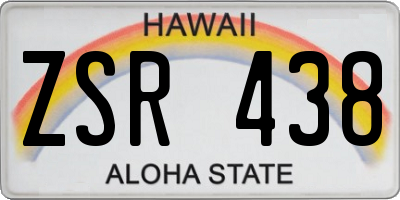 HI license plate ZSR438