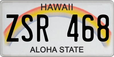 HI license plate ZSR468