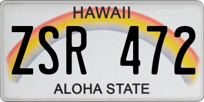 HI license plate ZSR472