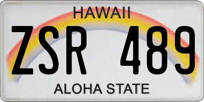 HI license plate ZSR489