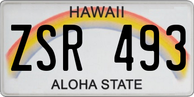 HI license plate ZSR493