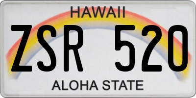 HI license plate ZSR520