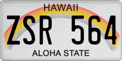 HI license plate ZSR564