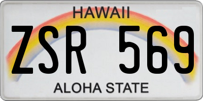 HI license plate ZSR569