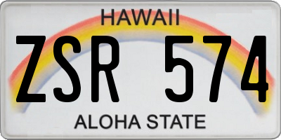 HI license plate ZSR574