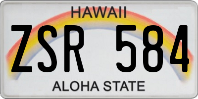 HI license plate ZSR584