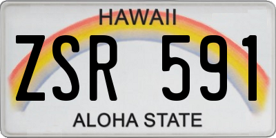 HI license plate ZSR591