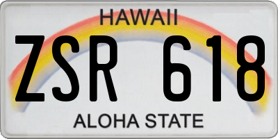 HI license plate ZSR618