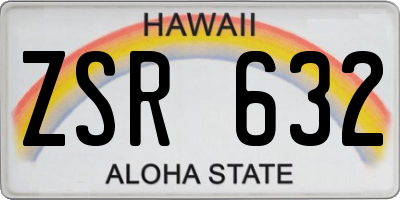 HI license plate ZSR632