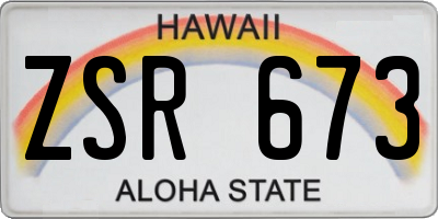 HI license plate ZSR673
